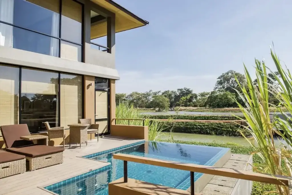 Water Garden Sigiriya – exklusives Resort mit Blick auf den majestätischen Sigiriya-Felsen, einem Highlight jeder Sri-Lanka-Luxusreise.